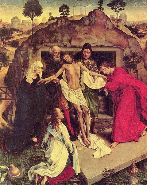 WEYDEN, Rogier van der Grablegung Christi France oil painting art